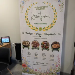 Roll-up reklamowy dla Koła Gospodyń Wiejskich Kreatywni w Kleszczowie wykonany w Agencji Reklamy Gawlikowski