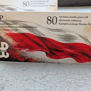 Druk zaproszeń składanych format DL 80. rocznica Konspiracyjnego Wojska Polskiego